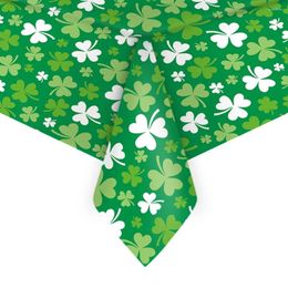 Party Decoration Irish Day For Celebrating St. Patricks Green Lucky Grass Tablecloth Happy Gift