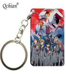 Anime DARLING in the FRANXX Print Keychain for Men Women Gift DARLING in the FRANXX Key Chains Holder Ring Decorative Pendants1830331