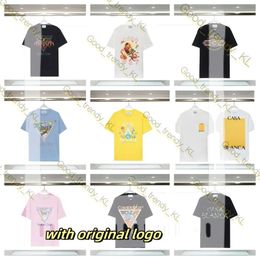 Designer Casa T Shirt High Street High Quality Casa Blanca T Shirt Fashionable And Trendy Loose Size Mens Women Casablanc Shirt Graphic Designer Clothes Tee Shirt 795