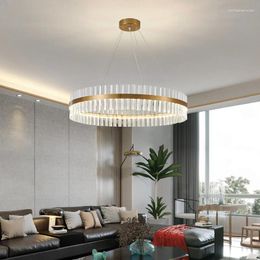 Chandeliers Modern Luxury Crystal Pendant Led Ceiling Lights For Living Dining Room Kitchen Gold Hanging Lamp Home Decor Fixture