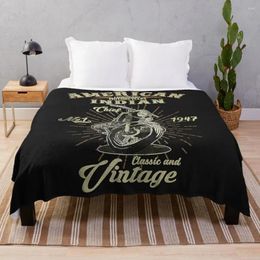 Blankets Vintage American Motorcycle For Old Biker Gifts Throw Blanket Summer Beddings Babies Heavy To Sleep Flannels