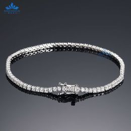 Hot Sale Real 10K 14K Solid Gold Lab Grown Diamond Tennis Chain 3Mm 4Mm 5Mm Necklace Bracelet Men And Women Fine Jewellery