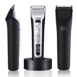 Hair Trimmer trimmer rechargeable electric hair clipper ceramic blade LCD display salon mens Q240427