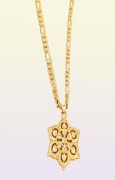 Ethiopian Pendant Necklace Gold Filled Jewellery Chain Yellow Gold Colour African Jewellery Fashion Women5991678