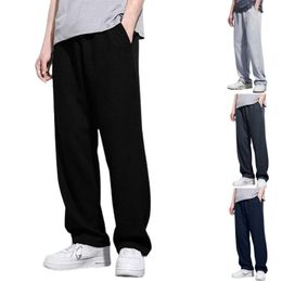 Men's Pants Mens pants with loose pockets and mesh are suitable for casual straight bottoms pull rod jogging pants running exercises basketball trainingL2404