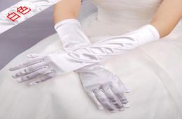 Fingerless Gloves Womens Satin Long Opera Evening Party Prom Stretch Banquet11647739