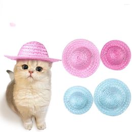 Dog Apparel Pet Sunshade Straw Hat Decoration For Cats Dogs And Supplies