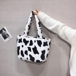 Bag Women Handbags Simple Cow Printed Shoulder For Solid Colour Casual Female Handbag Fashion Street Bags Hand