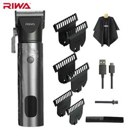 Hair Trimmer Riwa Barber Professional Mens Repair and Cutting Machine RE-6510 Q240427