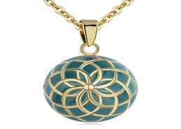 Pendant Necklaces Eudora Harmony Gold Green Flower Ball Necklace Chime Maternal Bola Bell Appease Fetal Prenatal Pregnant Women Je7565735