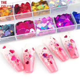 Glitter TCT391 Heart Shape Valentine's Day Colour Nail Glitter Nail Art Decoration Makeup Tattoo Tumblers Craft DIY Accessoires Festival