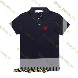 Play Designer Men's T Shirts High Quality Fashion Women's Cdgs T Shirt Short Sleeve Trend Heart Badge Top Clothes S-2xl Red Heart Shirt Campus Couple Clothing 942