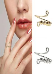 Beads Ring Spinner Single Coil Spiral Ring Beads Rotate ly Anti Stress Anxiety Ring Toy For Girl Women4295093