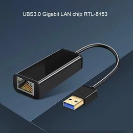 2024 Adattatore Ethernet USB 3.0 Scheda di rete USB a RJ45 1000MBPS LAN RTL8153 per Win7/Win8/Win10 per MacBook Laptop Ethernet USB- per Win7/Win8/Win10 Ethernet Adapter