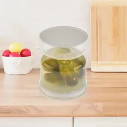 Storage Bottles Pickle Organiser Durable Leak-proof Hourglass Jar Attractive Anti-rust Olives Container Kitchen Supplies