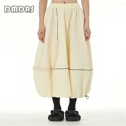 Skirts Oversized Fashionable Bud Skirt Design Striped Flower Women's Loose Half Casual Wear Comfortable Dresses