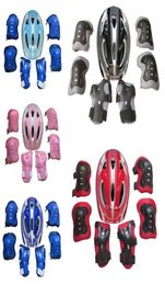 Knee Pads 7Pcs Kids Boy Girl Safety Helmet Elbow Pad Sets Children Cycling Skate Bicycle Helmet Protection Guard3551501