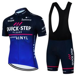 Cycling Jersey Set Mens QUICK STEP Summer Outdoor Sport Bicycle Wear Clothing Breathable Bike Clothes MTB 240416