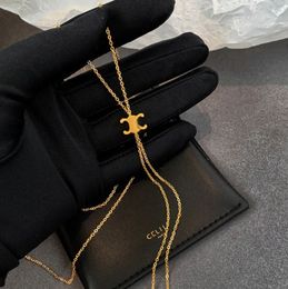 Designer Chains Necklaces & Pendants Earrings Jewellery Set Long Adjustable Gold Tassel Necklace Women Design Luxury Sweatshirt Suit Necklace