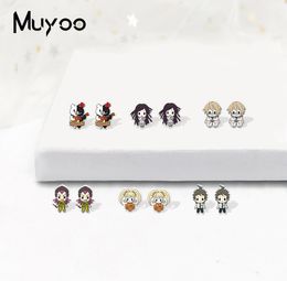 New Arrival Anime D4 Super Danganronpa Online Game Characters Acrylic Resin Epoxy Earrings Danganronpa Shrinky Dink Earrings3478462