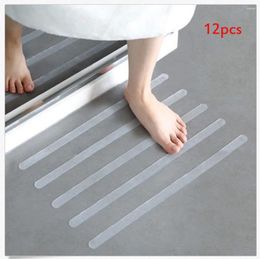 Bath Mats 6/12 PCS Bathroom Anti Slip Mat 38x2cm Grip Stickers Non Shower Strips Flooring Safety Tape Pad PVC