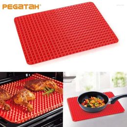 Baking Tools Non-Stick Silicone Pyramid Cooking Mat With Grid Versatile Oven BBQ Heat-Resistant Kitchen