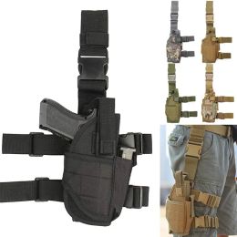 Holsters Hide Multifunction Universal Drop Leg Gun Holster Right Handed Tactical Thigh Pistol Bag Pouch Legs Harness for All Handguns