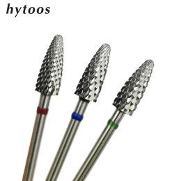 Bits HYTOOS 5mm Flame Bit 3/32 Carbide Nail Drill Bits Manicure Burr Remove Gel Electric Milling Cutter Accessories