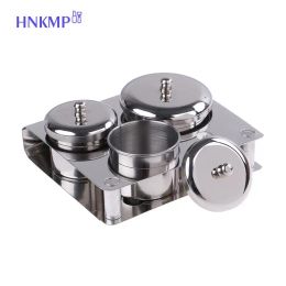 Liquids 3Pcs/set Stainless Dappen Dish Cups Salon Manicure Acrylic Powder Liquid Container Organiser Tray Dappen Dish Nail Art Tools