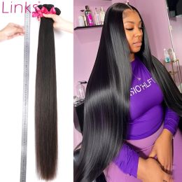 Wigs Links 28 30 32 40 Inch Brazilian Straight raw Human Hair Bundles Remy Hair straight bundles Weaves Deals Wholesale tissage