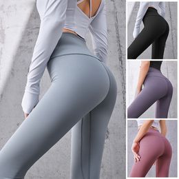 LL High Waist Yoga Leggings Pants Women Push-up Fitness Soft lululy lemenly Align Elastic Hip Lift T-shaped Sports Pants Running Training