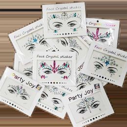 SMMS Tattoo Transfer 3D Sexy Face Tattoo Stickers Face Decoration Temporary Tattoos Glitter Fake Tattoo Rhinestones For Woman Party Face Jewels Tatoo 240427