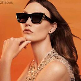 Sunglasses Fashion Cats Eye Sunglasses for Women Sunscreen Small Frame Glasses Wholesale for Men Luxury Lentes De Sol Mujer Gafas De SolXW