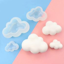 Moulds 3D Cloud Shape Silicone Candle Mold Epoxy Resin Handmade Aromatic Candle Mould Fondant Chocolate Baking Tools Soap Mold