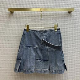 Skirts 2024 Women's Clothing Denim Patchwork Skirt Spring Summer No.34