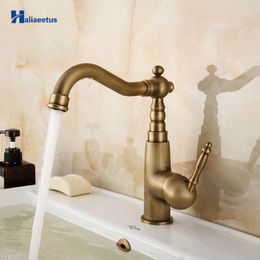 Bathroom Sink Faucets Arrival Antique Brass Faucet 360 Degree Rotating Lavatory Single Handle And Cold Water Tap