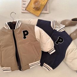 Jackets Private Down Jacket 2024 Slanted Eyes Winter Baby Letters Baseball Uniform