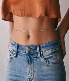 Summer Belly Chain Bikini Waist Link Gold Silver Colour Necklaces Body Jewellery Women Sexy Chain Charm Bikini Beach Body1751129