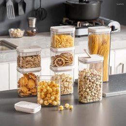 Storage Bottles Multigrain Plastic Lock Lid Keep Fresh Food Canister Organiser Containers Tank Sealed Box