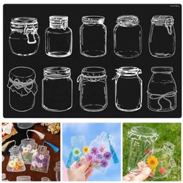 20Pcs DIY Transparent Dried Flower Bookmarks Exquisite Design Floral Plant Clear Decorations Book Page Markers