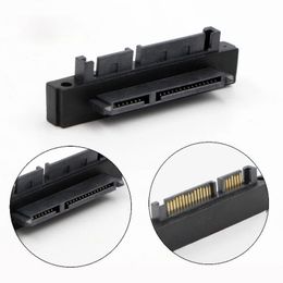new Adapter SATA 7+15P 90 Degree Elbow Male To Female Single-head Serial Hard Disc SATA Interface Adapter Card for SATA extension adapter