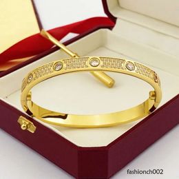 Narrow Screw Bracelet Three Row Diamond Designer Jewellery Fashion Jewlery Titanium Steel Women Men Bracelets Sier Classic Designer Bracelet Gold Bangle