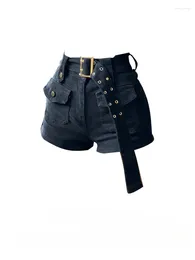 Women's Shorts High Waisted A-line Denim For Women With Loose Buttocks And Wide Waistband Slimming Spicy Girl Boots Pants