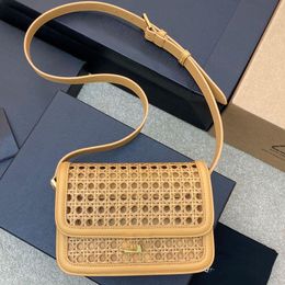 10A Fashion Woven Plain Bag Flap Crossbody Women Handbag Gold Bags Messenger Purse Shoulder Adjustable Hardware Quality Strap Letter Sh Nnar