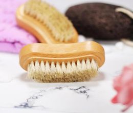 Nail Brushes Wooden Doublesided Manicure Pedicure Fine Bristle Cleaning Scrubbing Brush1724290