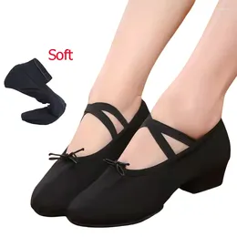 Dance Shoes Ballet Women Teacher Stage Training Soft Sole Slippers Yoga Belly Practise Girls Jazz Dancing