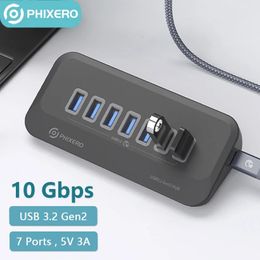 PHIXERO USB 3.2 Docking Station Hub 10Gbps Splitter Switch Dock Multi Port SD Card Socket Type C Gen2 for Surface PC Laptop 3.0 240418