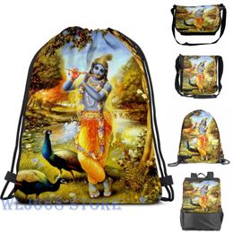 Backpack Funny Graphic Print Shoulder Bags Women Yoga Pants Bali Krishna Single Travel For Men Gym Bag