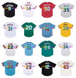 Guerrero Barry Bonds Pirates Throwback Baseball Jersey Nolan Ryan Craig Biggio Mariner Ken Griffey Jr. Rick Vaughn Cal Ripken Braves Chipper Jones Pete Rose Size S-4XL