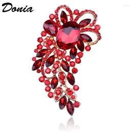 Brooches Donia Jewellery Fashion Brooch Colour Large Glass Christmas Gift Female Coat Accessories Scarf Hat Pin
